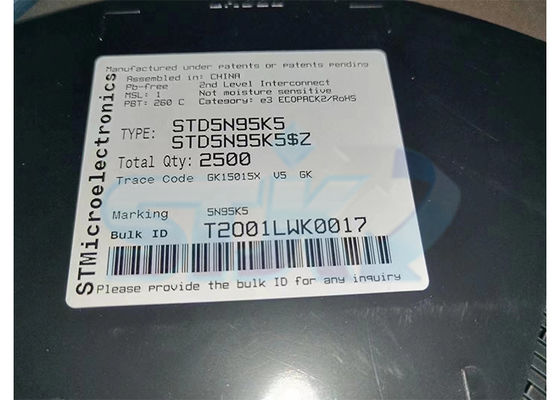 STD5N95K5 الجهد العالي N القناة الطاقة MOSFET IC 950V 2Ohm نوع 3.5A محمية من زينر